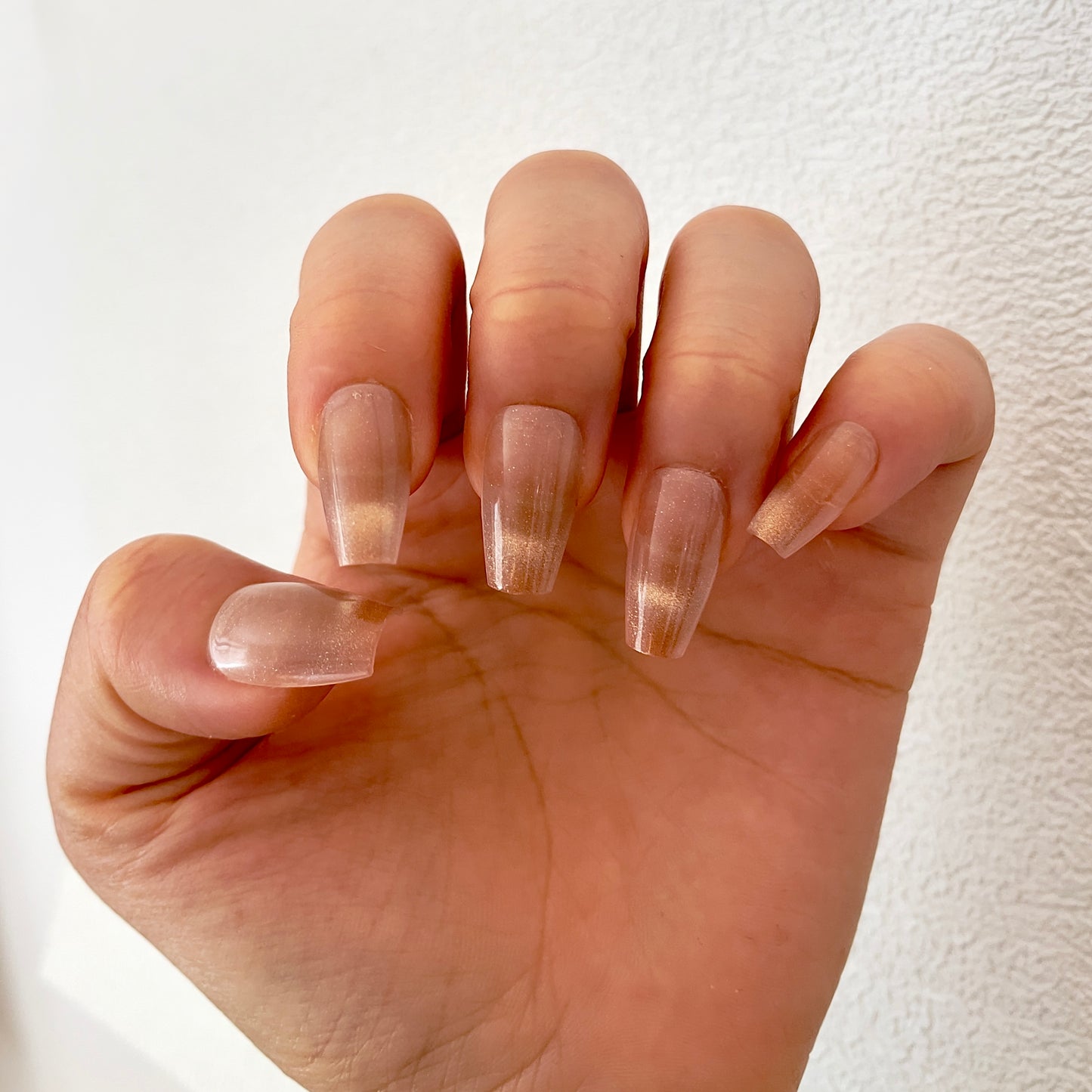 Caramel cream french tips